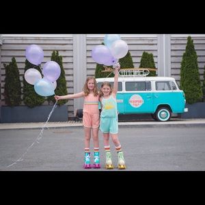 Tiny whales romper. Worn once. Size 12/14 but fits more like 8/10